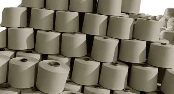Recycled Polyester yarn cones by H&D Group for sustainable textiles